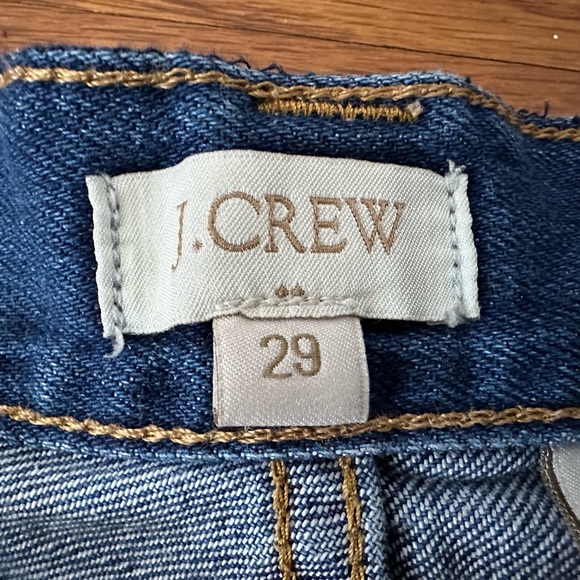 J. Crew Cuff Jean Shorts Womens Size 29 Rolled Cuff Blue Stretch Denim Mid Rise - Picture 2 of 3